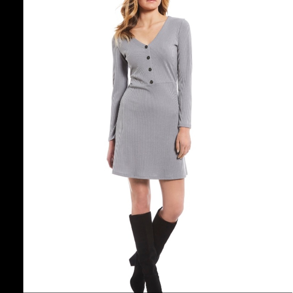 Gray Knit Dress